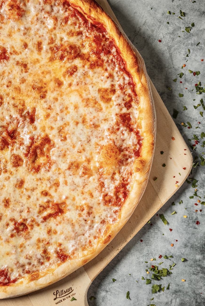 Classic New York cheese pizza at Tommy's Pizza, Queens NY