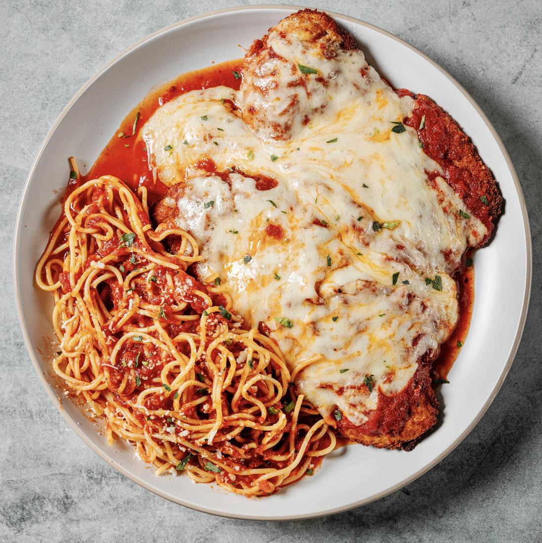 Chicken Parmigiana at Tommy's Pizza, Queens NY