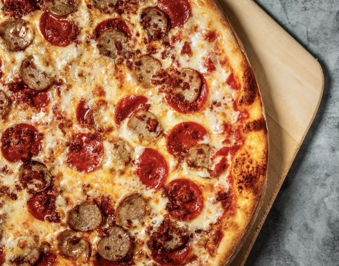 Meat Lovers pizza at Tommy's Pizza, Queens NY